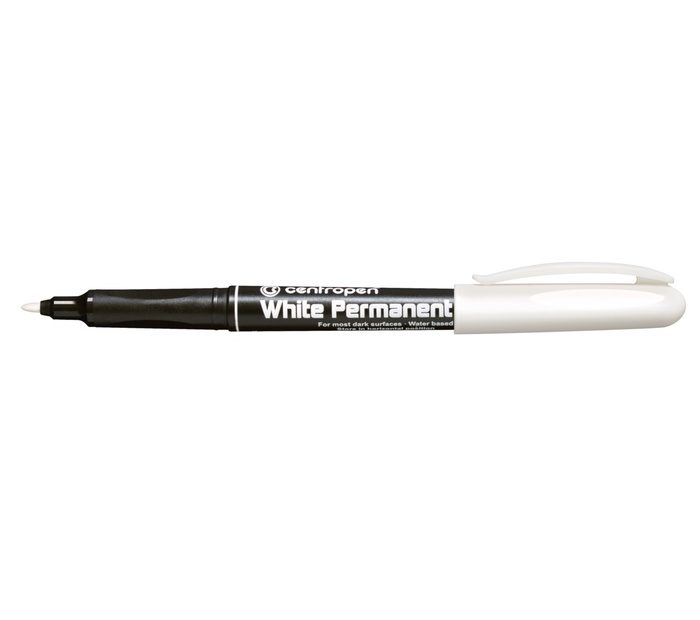 Beli permanentni marker Centropen